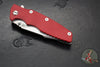 Hinderer Eklipse 3.5"- Harpoon Spanto- Stonewash Finished Titanium And Red G-10- Stonewash S45VN Steel Blade