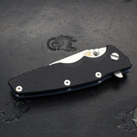 Hinderer Eklipse 3.5"- Harpoon Tanto- Battle Blue Titanium And Black G-10- Stonewash Finished S45VN Blade