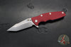 Hinderer Eklipse 3.5"- Harpoon Tanto- Battle Blue Titanium And Red G-10- Stonewash Finished S45VN Blade