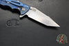 Hinderer Eklipse 3.5"- Harpoon Tanto- Battle Blue Titanium And Red G-10- Stonewash Finished S45VN Blade