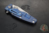 Hinderer Eklipse 3.5"- Harpoon Tanto- Battle Blue Titanium And Red G-10- Stonewash Finished S45VN Blade