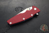 Hinderer Eklipse 3.5"- Harpoon Tanto- Battle Blue Titanium And Red G-10- Stonewash Finished S45VN Blade