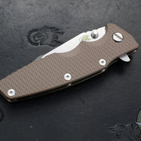 Hinderer Eklipse 3.5"- Harpoon Tanto- Stonewash Bronze Finished Titanium And FDE G-10- Stonewash Finished S45VN Blade