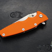 Hinderer Eklipse 3.5"- Harpoon Tanto- Stonewash Bronze Finished Titanium And Orange G-10- Stonewash Finished S45VN Blade