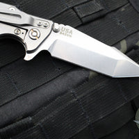 Hinderer Eklipse 3.5"- Harpoon Tanto- Stonewash Finished Titanium And FDE G-10- Stonewash Finished S45VN Blade