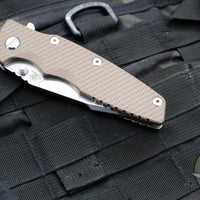 Hinderer Eklipse 3.5"- Harpoon Tanto- Stonewash Finished Titanium And FDE G-10- Stonewash Finished S45VN Blade