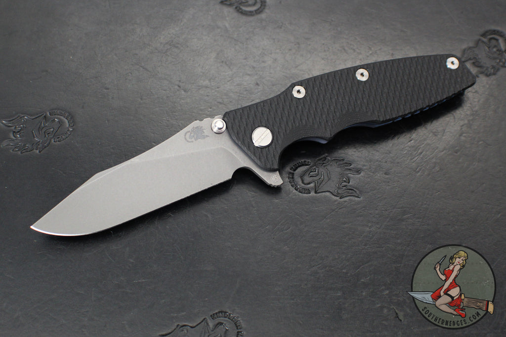 Hinderer Eklipse 3.5"- Skinny Slicer Edge- Hollow Grind- Battle Blue Titanium and Various G-10 Scales- Working Finish Magnacut Blade
