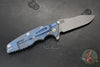 Hinderer Eklipse 3.5"- Skinny Slicer Edge- Hollow Grind- Battle Blue Titanium and Various G-10 Scales- Working Finish Magnacut Blade
