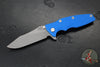 Hinderer Eklipse 3.5"- Skinny Slicer Edge- Hollow Grind- Battle Blue Titanium and Various G-10 Scales- Working Finish Magnacut Blade