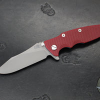 Hinderer Eklipse 3.5"- Skinny Slicer Edge- Hollow Grind- Battle Blue Titanium and Various G-10 Scales- Working Finish Magnacut Blade