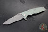 Hinderer Eklipse 3.5"- Skinny Slicer Edge- Hollow Grind- Battle Blue Titanium and Various G-10 Scales- Working Finish Magnacut Blade