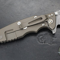 Hinderer Eklipse 3.5"- Skinny Slicer Edge- Hollow Grind- Battle Bronze Titanium and Various G-10 Scales- Working Finish Magnacut Blade