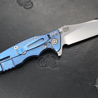 Hinderer Eklipse 3.5"- Skinny Slicer Edge- Hollow Grind- Stonewash Blue Titanium and Various G-10 Scales- Stonewash Magnacut Blade
