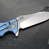 Hinderer Eklipse 3.5"- Skinny Slicer Edge- Hollow Grind- Stonewash Blue Titanium and Various G-10 Scales- Stonewash Magnacut Blade