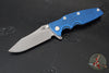 Hinderer Eklipse 3.5"- Slicer Edge- Hollow Grind- Battle Blue Titanium and Various G-10 Scales- Working Finish S45VN Blade