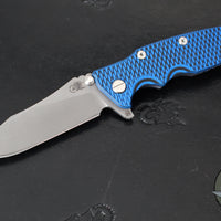 Hinderer Eklipse 3.5"- Slicer Edge- Hollow Grind- Battle Blue Titanium and Various G-10 Scales- Working Finish S45VN Blade