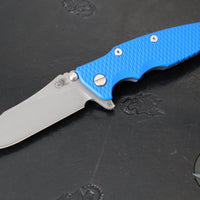 Hinderer Eklipse 3.5"- Slicer Edge- Hollow Grind- Battle Blue Titanium and Various G-10 Scales- Working Finish S45VN Blade