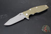 Hinderer Eklipse 3.5"- Slicer Edge- Hollow Grind- Battle Blue Titanium and Various G-10 Scales- Working Finish S45VN Blade