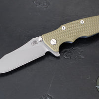 Hinderer Eklipse 3.5"- Slicer Edge- Hollow Grind- Battle Blue Titanium and Various G-10 Scales- Working Finish S45VN Blade