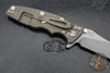 Hinderer Eklipse 3.5"- Slicer Edge- Hollow Grind- Battle Bronze Titanium and Various G-10 Scales- Working Finish S45VN Blade