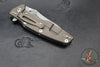 Hinderer Eklipse 3.5"- Slicer Edge- Hollow Grind- Battle Bronze Titanium and Various G-10 Scales- Working Finish S45VN Blade