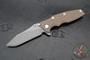 Hinderer Eklipse 3.5"- Slicer Edge- Hollow Grind- Battle Bronze Titanium and Various G-10 Scales- Working Finish S45VN Blade