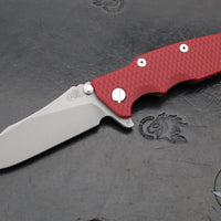 Hinderer Eklipse 3.5"- Slicer Edge- Hollow Grind- Battle Bronze Titanium and Various G-10 Scales- Working Finish S45VN Blade