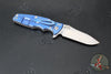 Hinderer Eklipse 3.5"- Slicer Edge- Hollow Grind- Stonewash Blue Titanium and Various G-10 Scales- Stonewashed S45VN Blade