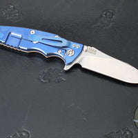 Hinderer Eklipse 3.5"- Slicer Edge- Hollow Grind- Stonewash Blue Titanium and Various G-10 Scales- Stonewashed S45VN Blade