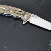 Hinderer Eklipse 3.5"- Slicer Edge- Hollow Grind- Stonewash Bronze Titanium and Various G-10 Scales- Stonewashed S45VN Blade