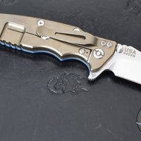 Hinderer Eklipse 3.5"- Slicer Edge- Hollow Grind- Stonewash Bronze Titanium and Various G-10 Scales- Stonewashed S45VN Blade