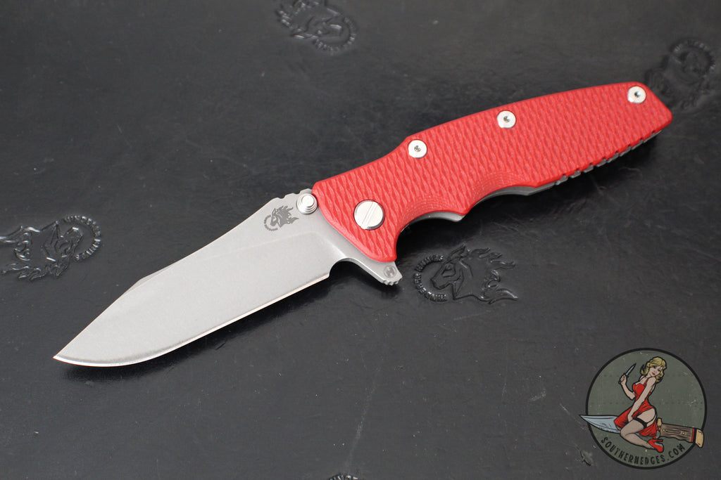 Hinderer Eklipse 3.5"- Slicer Edge- Hollow Grind- Working Finish Titanium and Various G-10 Scales- Working Finish S45VN Blade