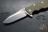 Hinderer Eklipse 3.5"- Spearpoint Blade- Stonewash Titanium and OD Green G-10- Stonewash Finished Blade