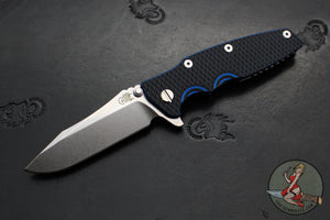 Hinderer Eklipse 3.5"- Spearpoint Blade- Stonewash Titanium and BlueBlack G-10- Stonewash Finished S45VN Blade