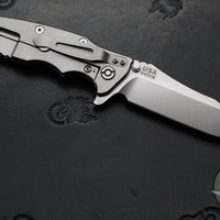 Hinderer Eklipse 3.5"- Spearpoint Blade- Stonewash Titanium and BlueBlack G-10- Stonewash Finished S45VN Blade