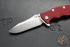 Hinderer Eklipse 3.5"- Spearpoint Blade- Stonewash Titanium and Red G-10- Stonewash Finished S45VN Blade