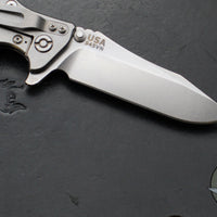 Hinderer Eklipse 3.5"- Spearpoint Blade- Stonewash Titanium and Red G-10- Stonewash Finished S45VN Blade