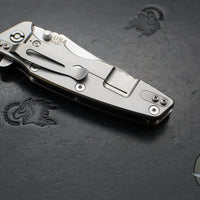 Hinderer Eklipse 3.5"- Spearpoint Blade- Stonewash Titanium and Red G-10- Stonewash Finished S45VN Blade