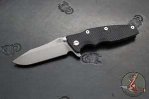 Hinderer Eklipse 3.5" Spearpoint Blade- Working Finish Titanium and Black G-10- Working Finish S45VN Blade