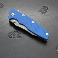 Hinderer Eklipse 3.5" Spearpoint Blade- Working Finish Titanium and Blue G-10- Working Finish S45VN Blade