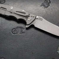 Hinderer Eklipse 3.5" Spearpoint Blade- Working Finish Titanium and FDE G-10- Working Finish Blade