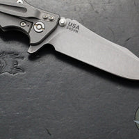 Hinderer Eklipse 3.5" Spearpoint Blade- Working Finish Titanium and FDE G-10- Working Finish Blade