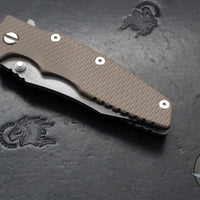 Hinderer Eklipse 3.5" Spearpoint Blade- Working Finish Titanium and FDE G-10- Working Finish Blade