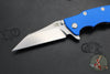 Hinderer Eklipse 3.5"- Wharncliffe Blade- Stonewash Bronze Titanium and Blue G-10- Stonewash Finished Blade