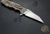 Hinderer Eklipse 3.5"- Wharncliffe Blade- Stonewash Bronze Titanium and Blue G-10- Stonewash Finished Blade