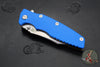 Hinderer Eklipse 3.5"- Wharncliffe Blade- Stonewash Bronze Titanium and Blue G-10- Stonewash Finished Blade