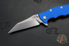 Hinderer Eklipse 3.5"- Wharncliffe Blade- Stonewash Titanium and Blue G-10- Stonewash Finished Blade