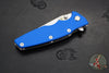 Hinderer Eklipse 3.5"- Wharncliffe Blade- Stonewash Titanium and Blue G-10- Stonewash Finished Blade