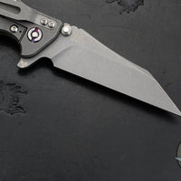 Hinderer Eklipse 3.5"- Wharncliffe Blade- Working Finish Titanium and OD Green G-10- Working Finish Blade