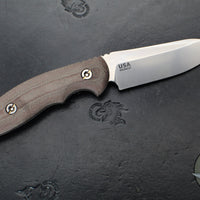 Hinderer Knives- The Emmett Fixed Blade- Sheepsfoot- Various Micarta Scales- Stonewash Magnacut Blade